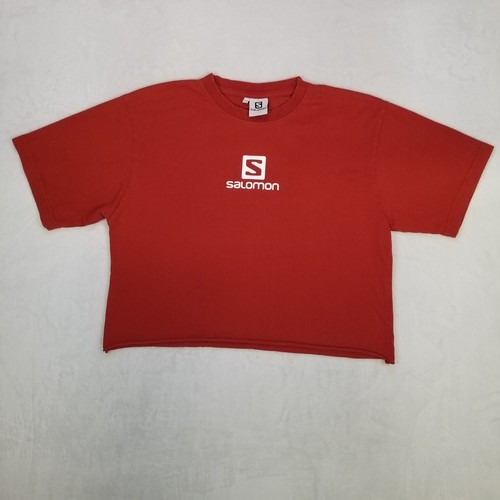 Salomon, Salomon Women's Large Rust Brick Cropped T-Shirt Short Sleeve Crew Neck Classic