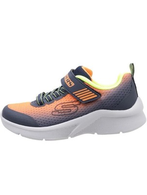 Boys Kid Sketchers Blue/Orange Orca Sneakers Tennis Shoes Size 4 Slip On