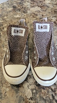 Converse All Star Brown White Dot Low Top Men's Athletic Sneaker 7K0707