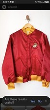 Rare Vintage USMC Marine Corp Red Satin Jacket Size Large Mens Bulldog West Ark
