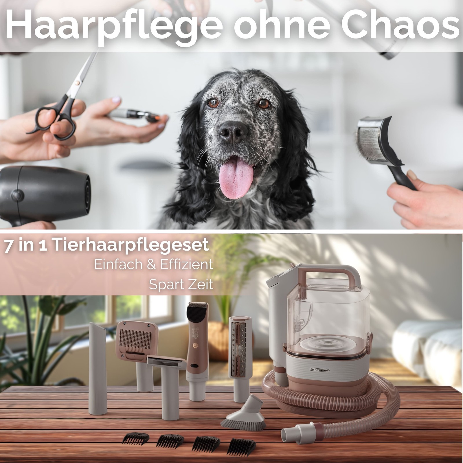 Set per la cura dei peli di animali domestici taglia peli di animali domestici spazzola per cani set per la cura del pelo foto 4