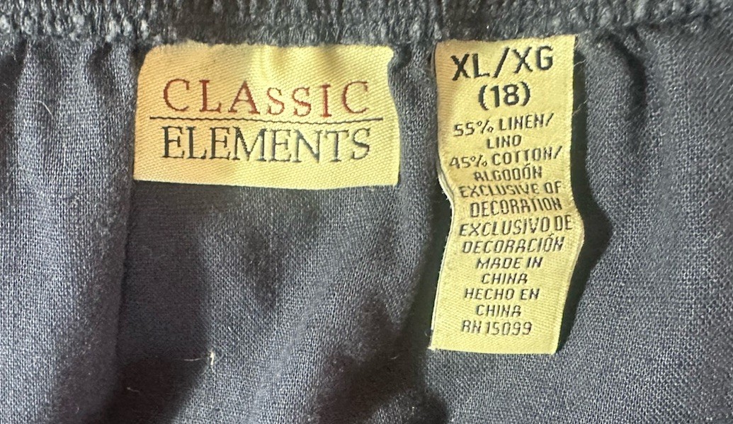 Classic Elements Navy Embroidered Midi Skirt A-Li… - image 3