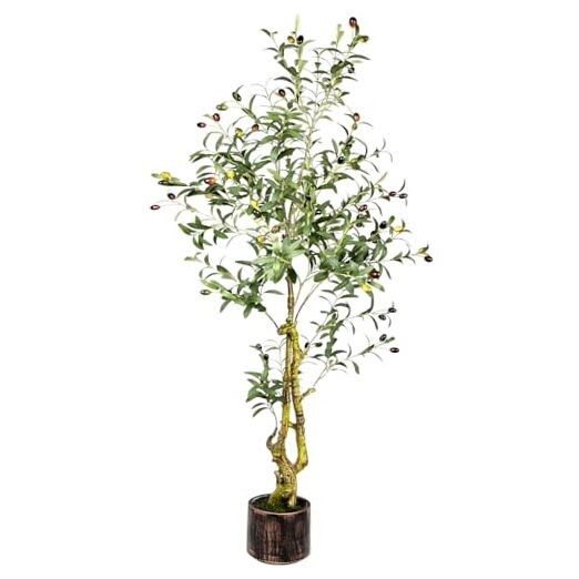 Artificial Olive Tree Indoor - Lifelike Fake Olive Tree with Branches, 5FT