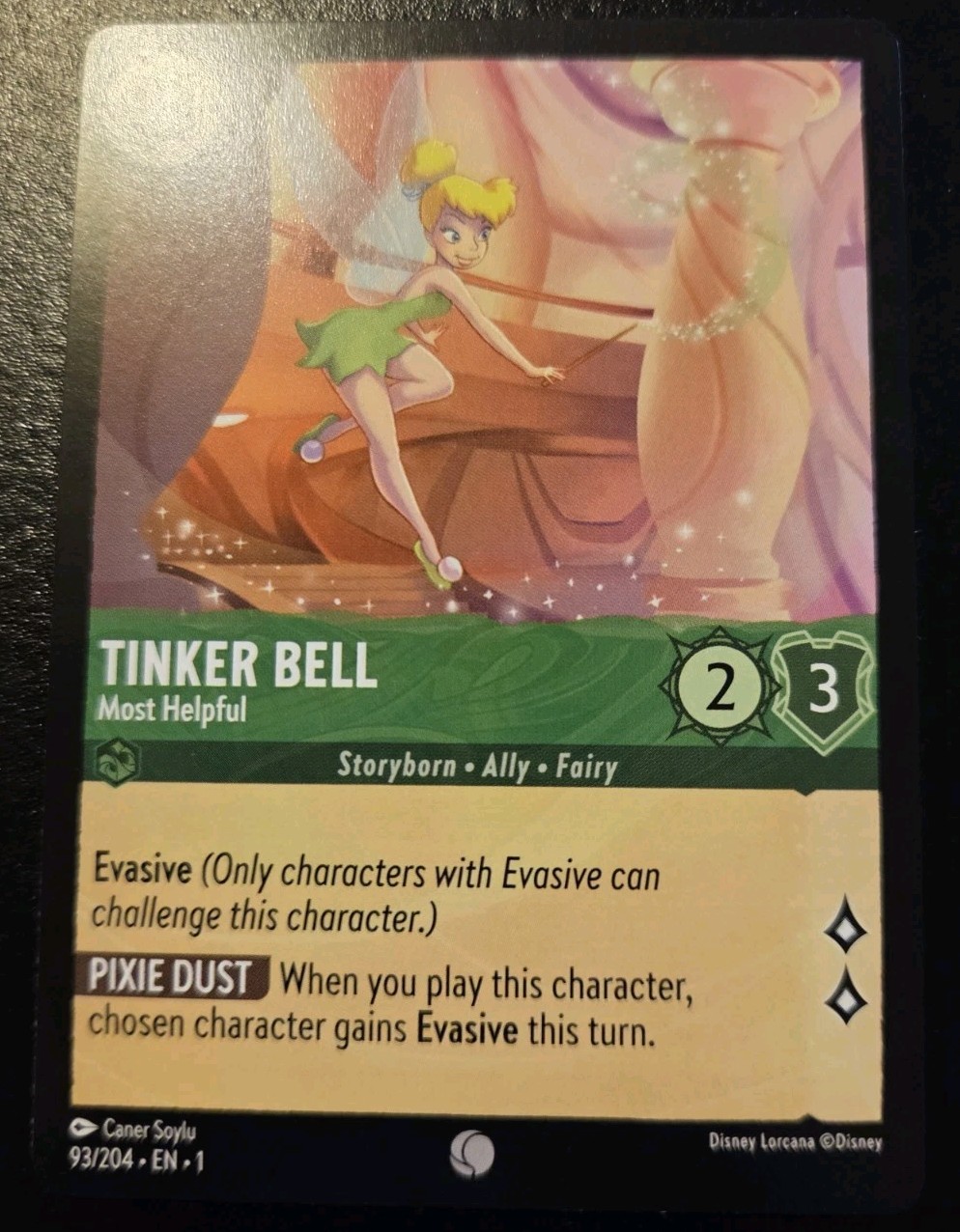 Tinker Bell - Most Helpful 93/204 Common The First Chapter Disney Lorcana TCG