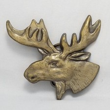 Vintage Moose Head Belt Buckle Novelty Animal Western Style Accessory