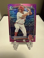 2025 Bowman #BCP-22 JJ Wetherholt Pink Fuchsia Chrome Prospects Refractor #/299