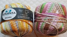 Schulana Macaibo Ribbon Yarn Mixed Lot Of 2 Cotton Viscose 50g 145m DK Weight 