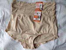 2 Panties Warner's No Muffin Top Brief Size 7 Large BEIGE Adult NEW WITH TAGS