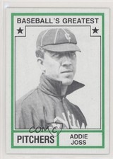 1982 TCMA Baseball's Greatest Pitchers Tan Back Addie Joss #1982-43 HOF te2
