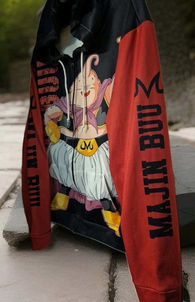 Dragon Ball Z Majin Blue Devil Mark Zip Hoodie Sweatshirt Adult L - Image 2 of 4