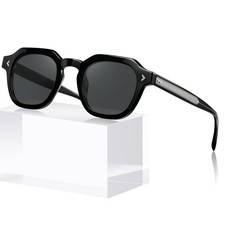 CARFIA Retro Square Acetate Men's Sunglasses Keyhole Polarized Male Shades