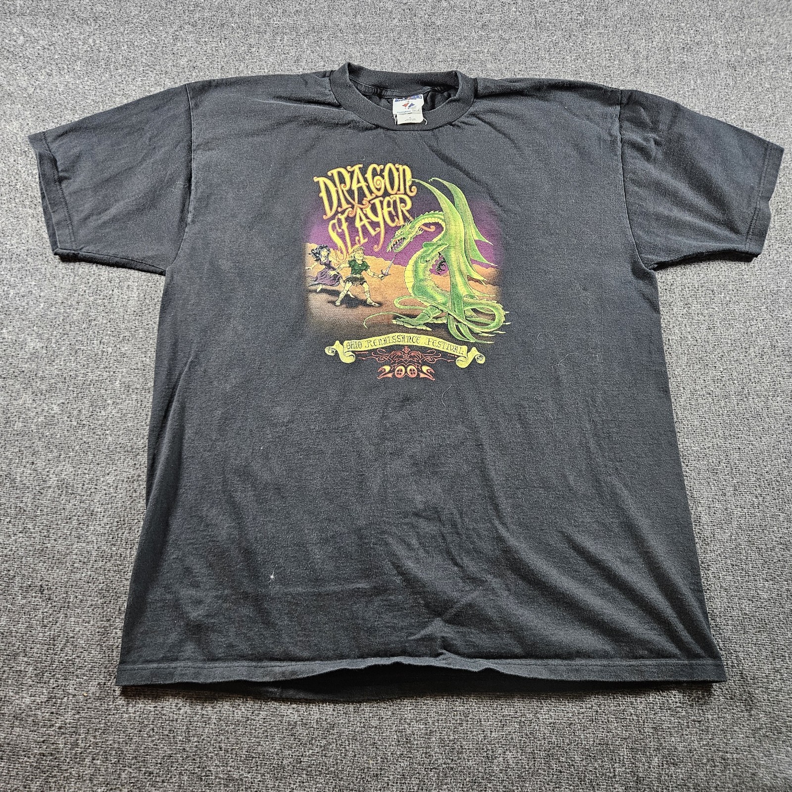 Vintage Dragon Slayer Ohio Renaissance Festival T-shirt Size XL