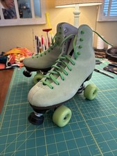 Sure-Grip Boardwalk Lime Green Quad Roller Skates for Indoor Use Size 8