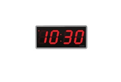 Valcom Digital Clock 4in 4-Digits Wireless 110V V-DW11040B