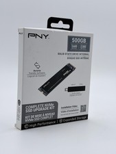 PNY 500GB M.2 NVMe Gen4 X4 Internal SSD Upgrade Kit with Transfer Adapter