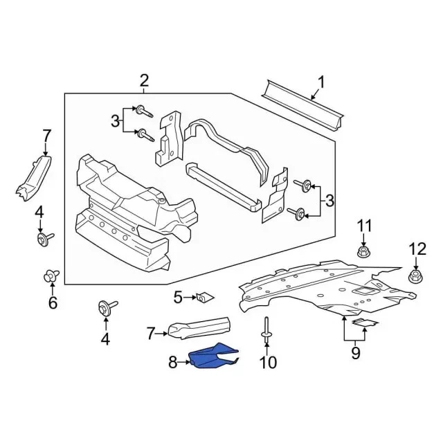 Deflector de aire para Ford Mustang 2020-2022 (P/N KR3Z-8310-A)