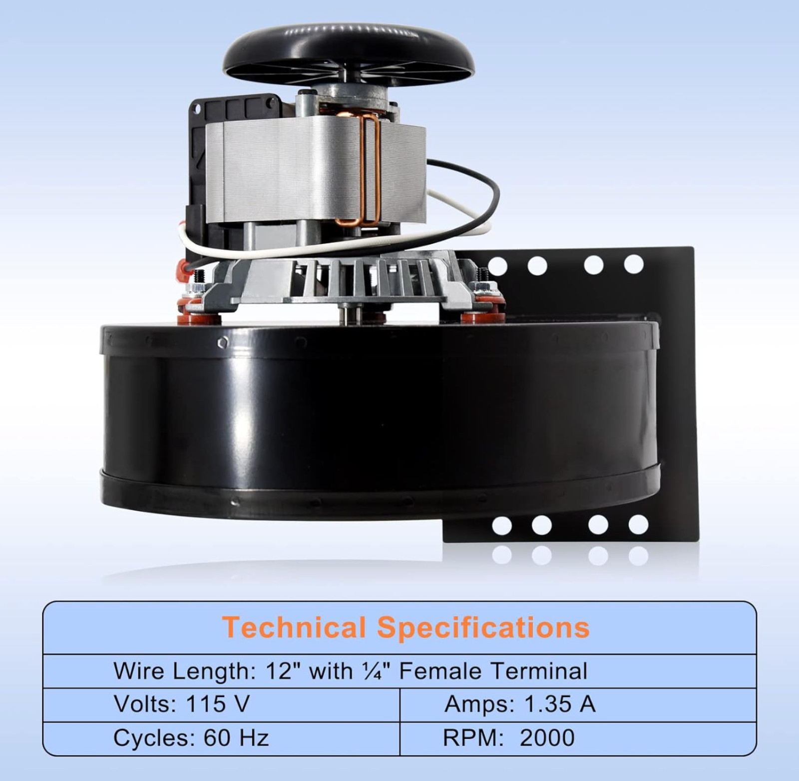 Quiet Convection Distribution Blower 80472 for US Stove/Ashley/King Pellet Stove