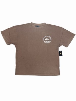 Dark Sport Men's Mojave Brown Cotton Graphic Logo T-Shirt Crew Neck XL