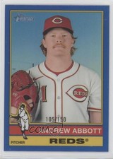 2025 Topps Heritage High Number SP Chrome Blue Border 105/150 Andrew Abbott 0nr3