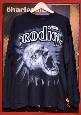 Vintage 90s The Prodigy trashed Distressed long sleeve chemical brothers,Bjork