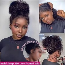 360 Full Lace Wig Preplucked Hd Brazilian Deep Wave Wigs Human Hair 100 Curly