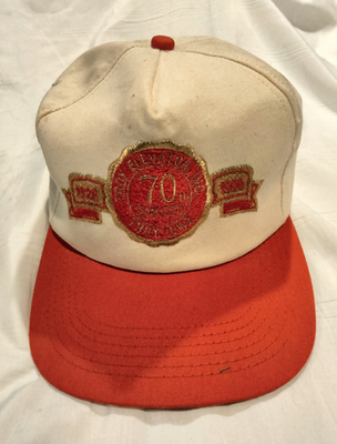 #ad #ad Troy Elevator Trucker Hat Snapback 70th Anniversary Red Beige Gold K Products $9.97