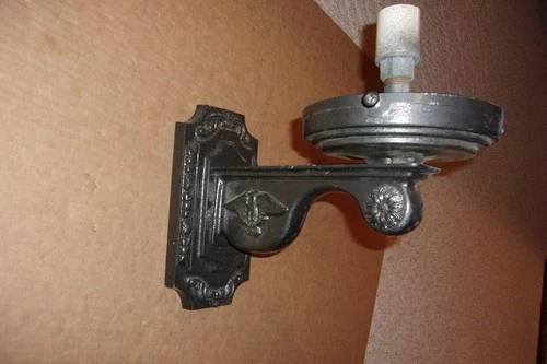 VINTAGE GAS PUMP GLOBE WALL SCONCE ORNATE ALUMINUM NEW OTHER