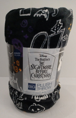 The Nightmare Before Christmas Plush Throw Blanket 5' x 6' Oversized The Big One