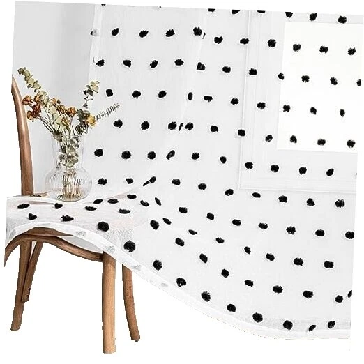 涤纶圆点现代窗帘和窗帘