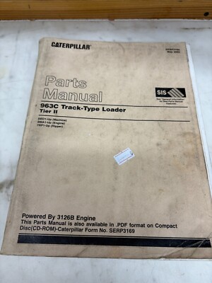 CAT CATERPILLAR 963C Tier II TRACK TRACTOR BULLDOZER CRAWLER PARTS MANUAL