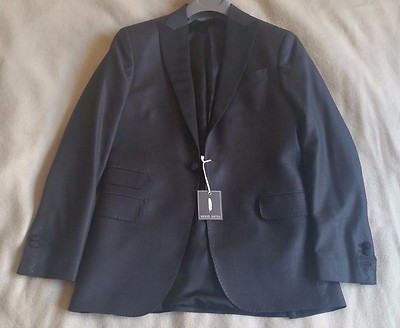NWT Michael Bastian 36R Peak Lapel Wool Woven Classic Tuxedo Jacket Blazer Slim