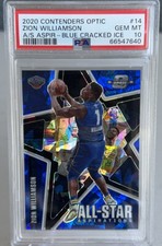 2020 Contenders Optic Zion Williamson All-Star Aspirations Blue Ice - PSA 10