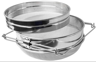 Honey  Filter -  Stainless Steel Beekeeping Double Honey Sieve Strainer Filter