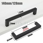 <!--F#f_0-->Kitchen Cabinet Door Handles Matte Black Stainless Steel Drawer Cupboard Pulls<!--F/-->