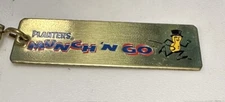 Vintage Planters Peanuts Mascot Top Hat Food Advertising Keychain Key Ring Chain
