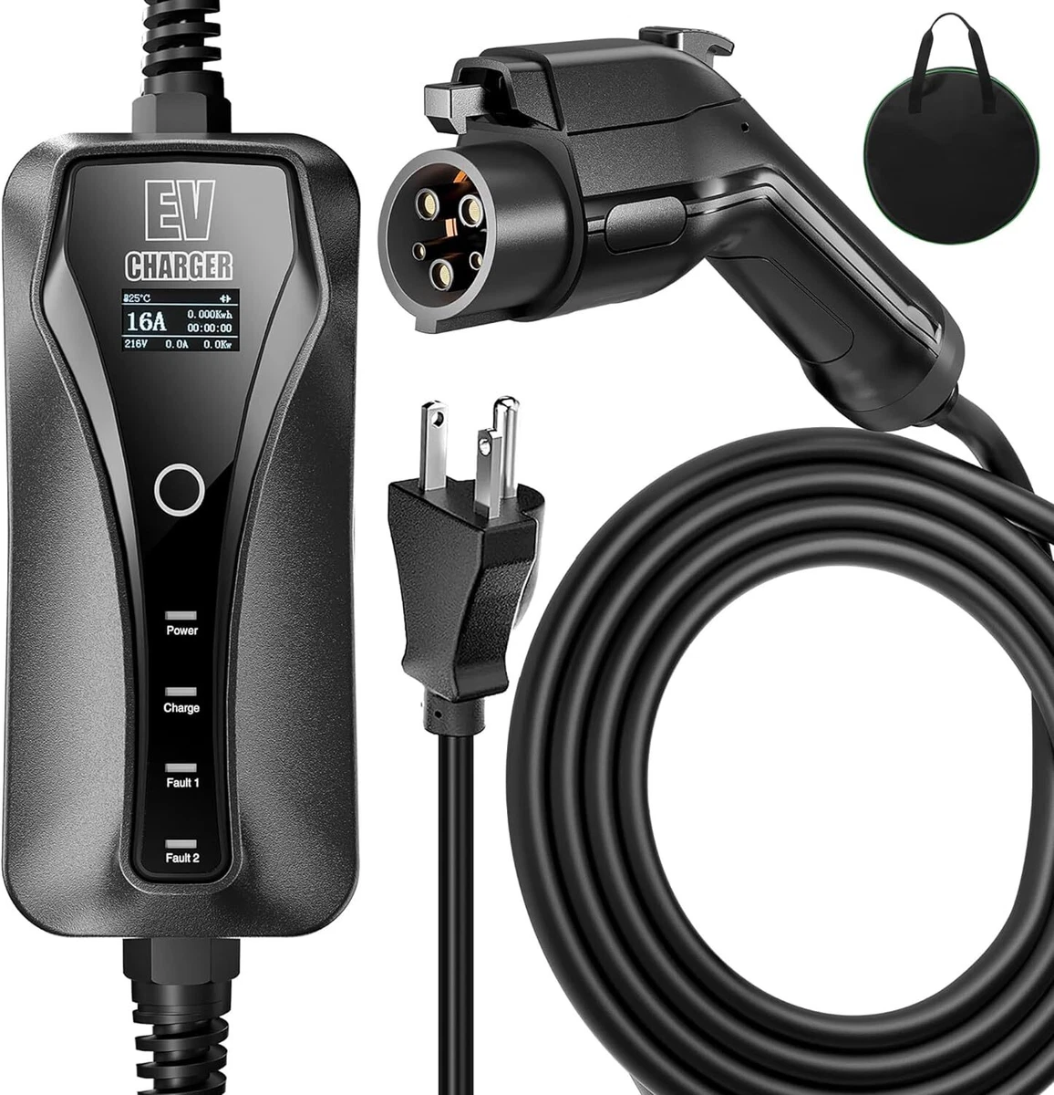 EVJUICION Level 1 2 EV Charger 110 240V 6 16Amp Current Electric