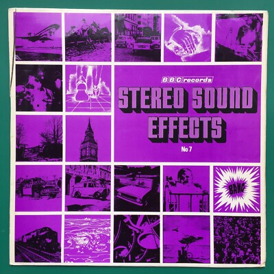 BBC STEREO SOUND EFFECTS #7 LP Aircraft Helicopter Traffic Steam Diesel Train FX