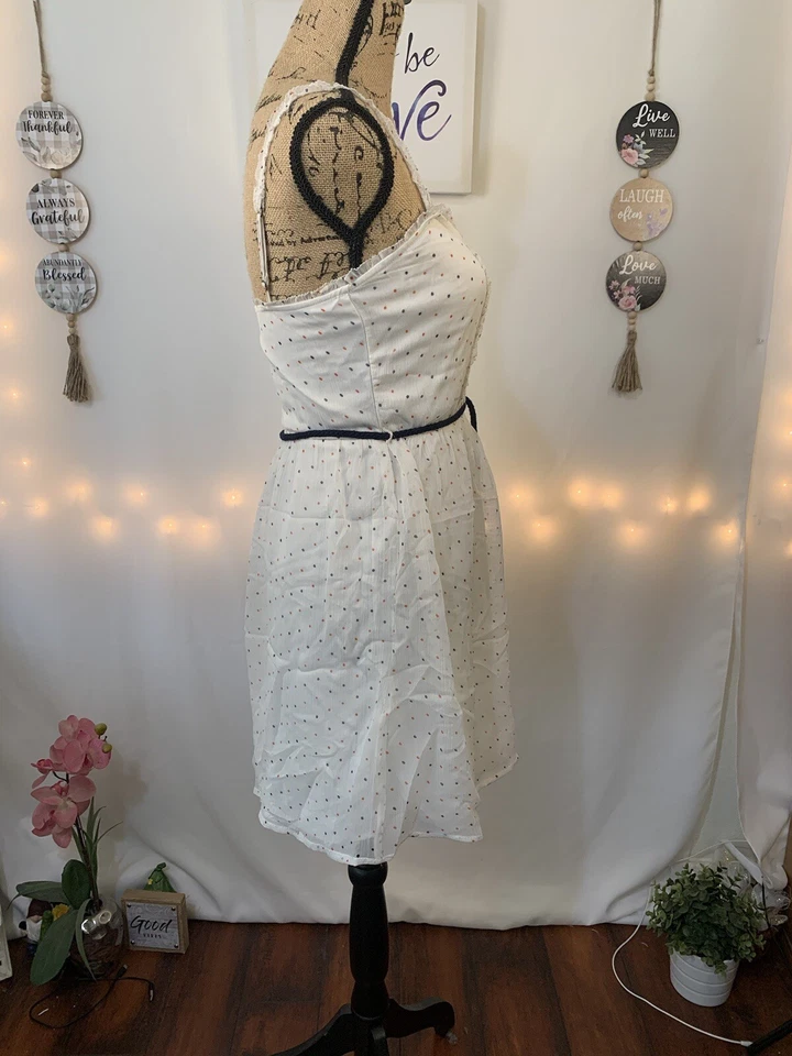 (E-147) Zara trafaluc collections short sleeves womens dress size S ivory color - Image 4 of 4