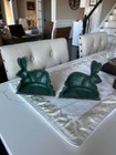 Vintage Cast Iron Bunny Rabbit Doorstop Set of Two Garden Bunnies 5" Tall x 5" W — photo 2