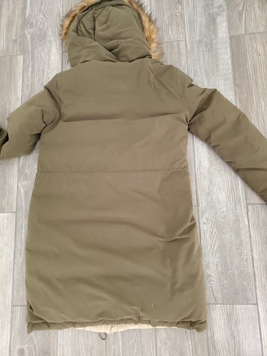 Zara Basic Down Jacket With Faux Fur In Size Small. Can be reversed. - Picture 3 of 12