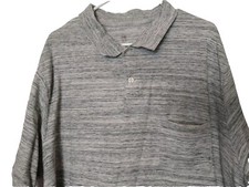 HB Harbor Bay Big & Tall Men's Polo Shirt  Gray 3XLT Short Sleeve Stretch Cotton
