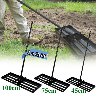 Rasenrakel mit Stiel Sanden Levelingrake Flächenebner 45x25 75x25 100x25cm Rakel