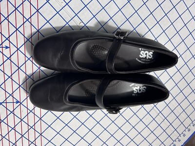 SAS Womens Maria Mary Jane Shoes Brown Leather Buckle Strap