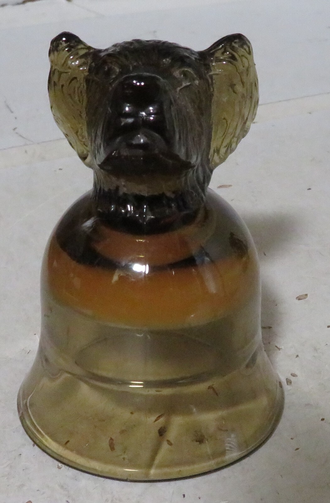 Vintage Avon Chesapeake Collection Dog Head Glass Jigger Candle Holder