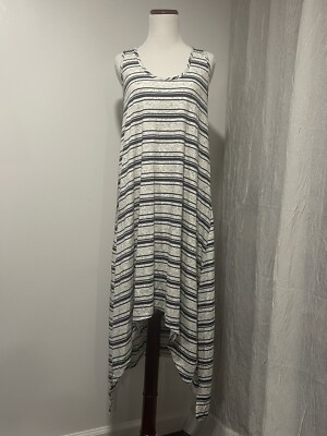 Altar'd State Tank High Low Navy blue Stripe Sleeveless Dress Size M NWT |  eBay
