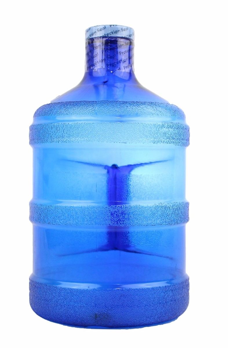 H8O 1 Gallon Round BPA Free Round Water Bottle Jug w/Handle & 48mm