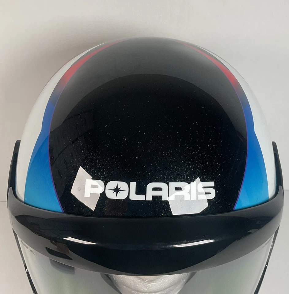 Vintage Polaris Lazer Snowmobile Helmet 6 7/8-7 Full Face - Image 3 of 4