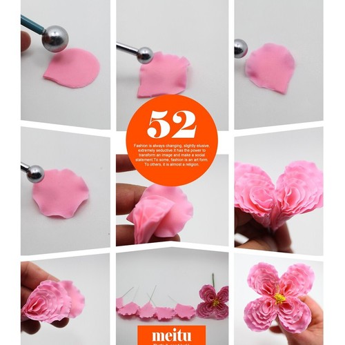 7pcs/set Rose Flower Fondant Mould Stainless Steel Petal Cutters Cookie Cutter - Picture 8 of 8