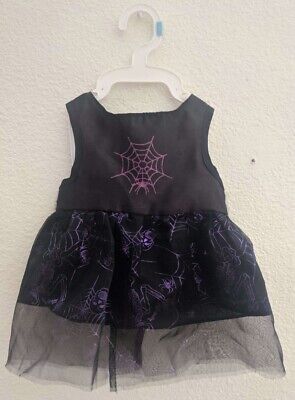 Dog Purple Witch Dress W/ Spider XS & M Extra Small  Medium Halloween Costume