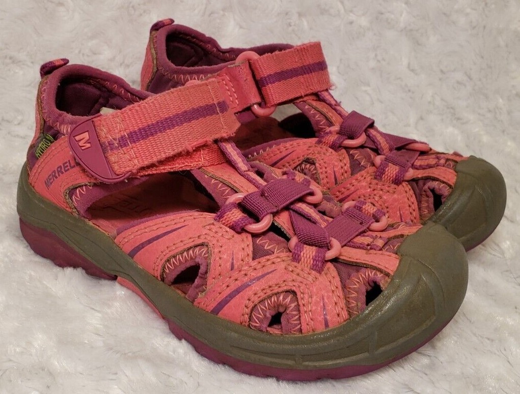 MERRELL Little Girls Pink Hydro Sport Sandals (Size 9)